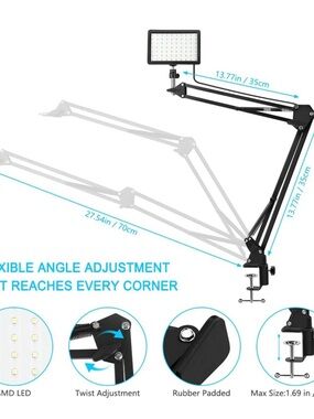 LED Panel Light on Adjustable Stand